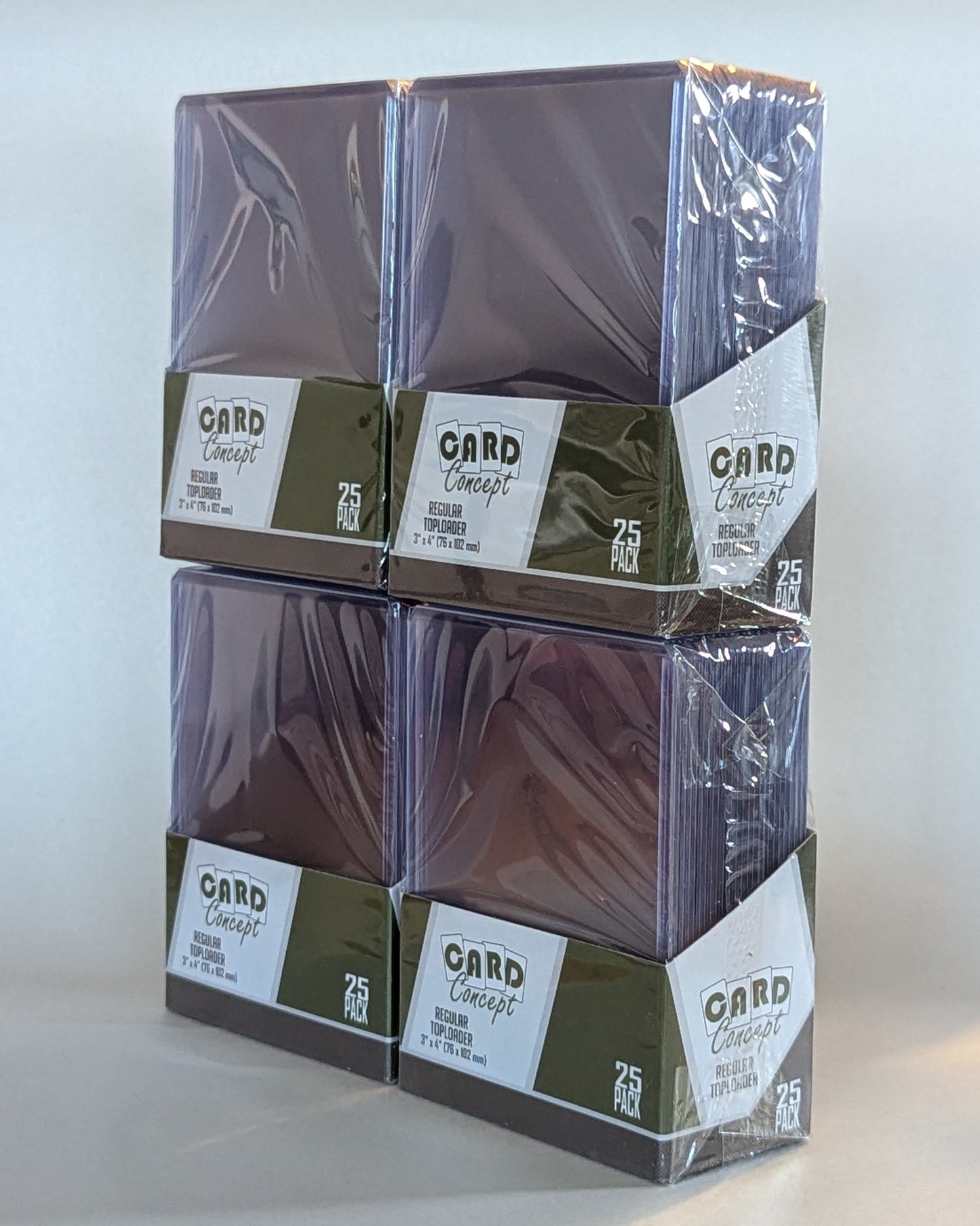 100 x Card Concept Top Loaders Hard Sleeves - 3" x 4" Regular Toploaders