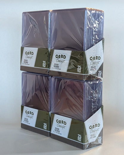 100 x Card Concept Top Loaders Hard Sleeves - 3" x 4" Regular Toploaders