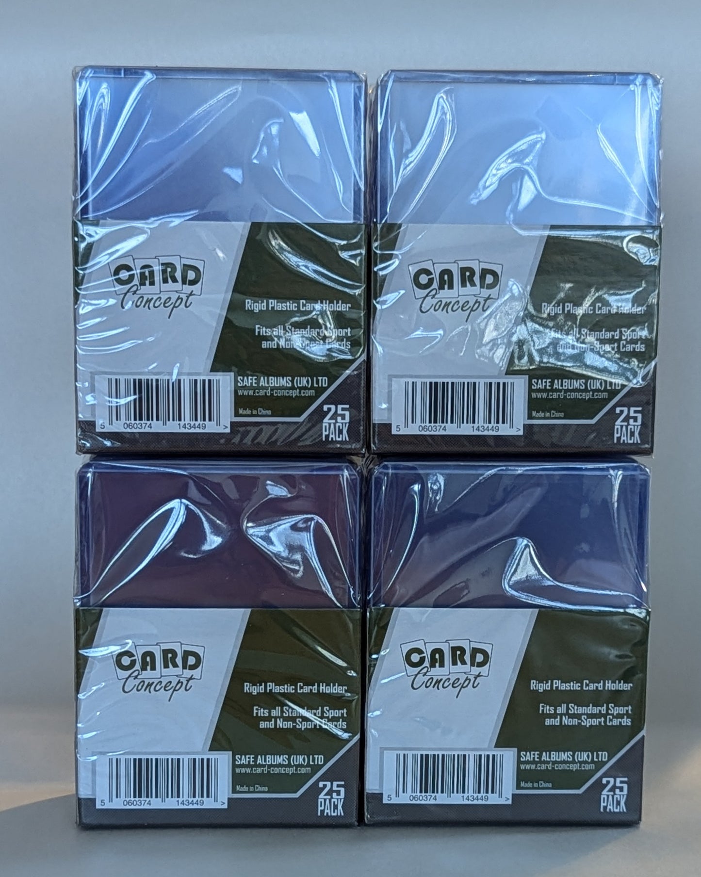 100 x Card Concept Top Loaders Hard Sleeves - 3" x 4" Regular Toploaders